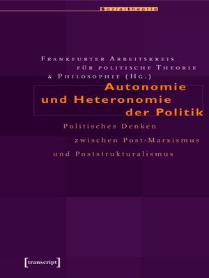 cover image of Autonomie und Heteronomie der Politik